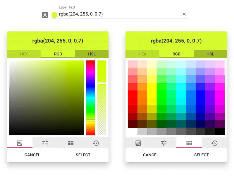 Material Style Color Picker For AngularJS | Angular Script