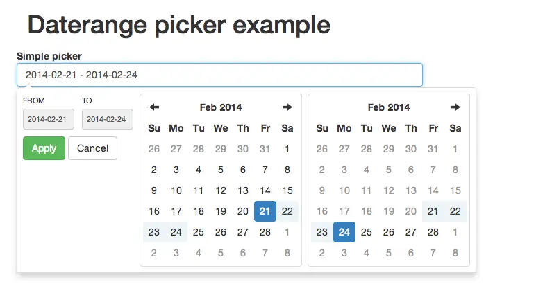 Date Range Picker for Angular and Bootstrap | Angular Script