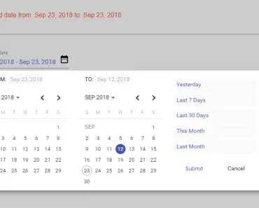 SM Date, Time and Range Picker For Angular | Angular Script